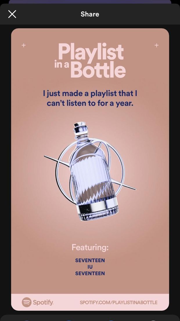 Spotify Playlist in a Bottle