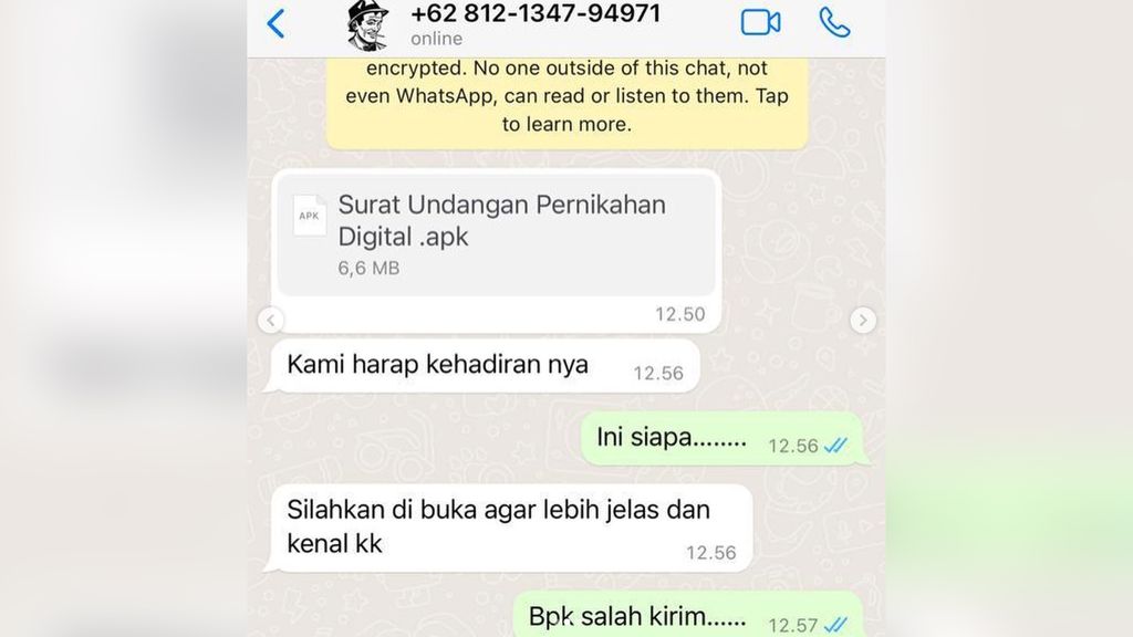 Undangan Kawinan di WhatsApp Bisa Bobol Rekening, Waspada!