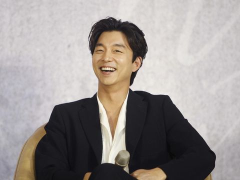 South Korean actor Gong Yoo answers questions during a media event promoting his fan club in Taipei, Taiwan, Friday, April 28, 2017. (AP Photo/Chiang Ying-ying)