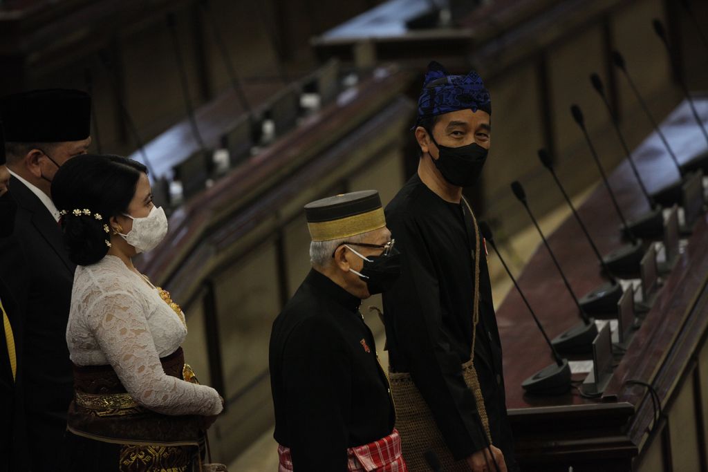 Pidato Kenegaraan Presiden RI Joko Widodo pada sidang tahunan MPR RI dan sidang bersama DPR RI-DPD RI. Ist