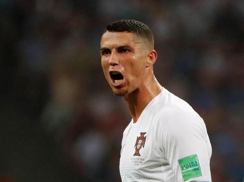 Soccer Football - World Cup - Round of 16 - Uruguay vs Portugal - Fisht Stadium, Sochi, Russia - June 30, 2018   Portugal's Cristiano Ronaldo reacts   REUTERS/Jorge Silva