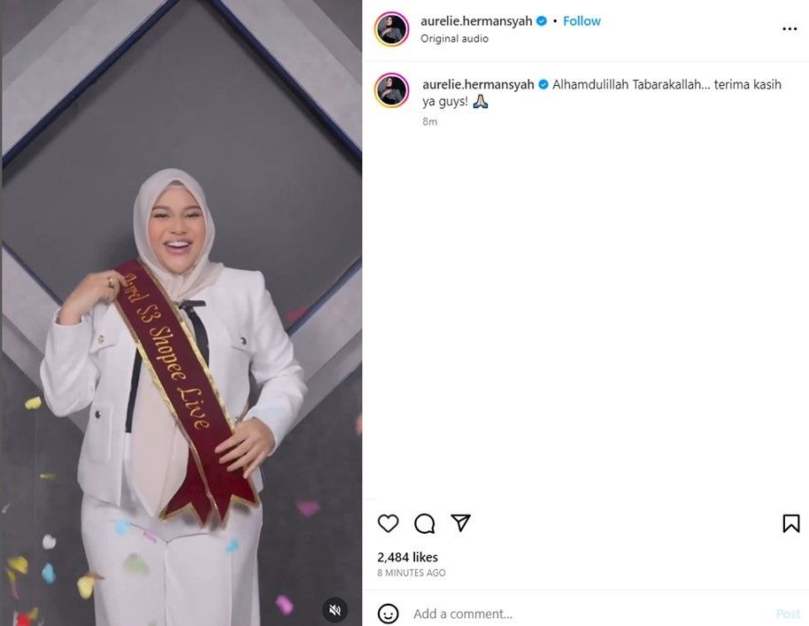 Perdana! Shopee Live Aurel Dibanjiri Lebih Dari 3.000 Pesanan