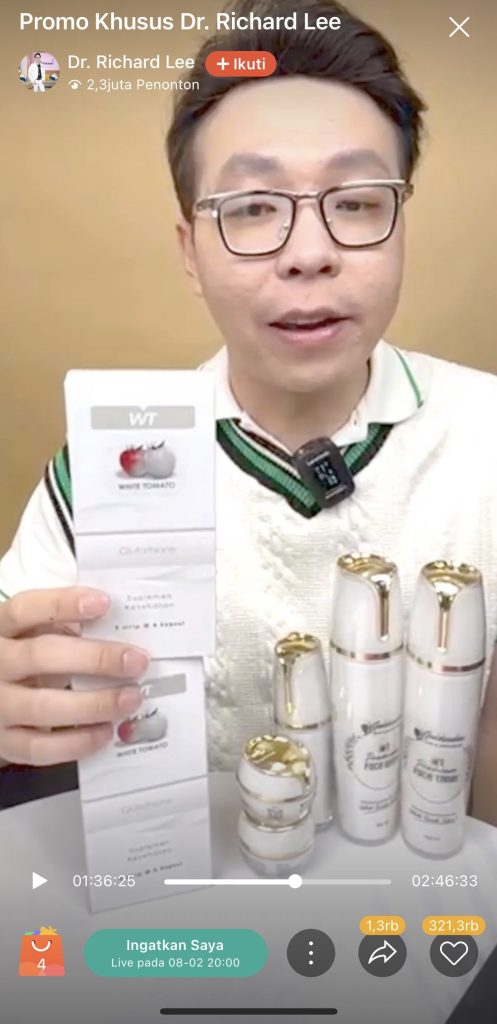 Raup Omzet Rp 8 M di Shopee Live, Ini Kisah dr. Richard Lee