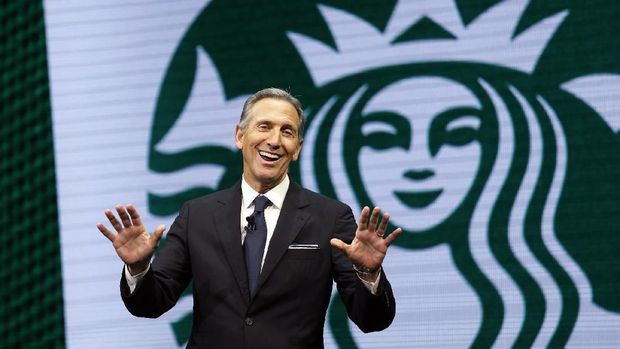 FILE - In this March 22, 2017 file photo, Starbucks CEO Howard Schultz speaks at the Starbucks annual shareholders meeting in Seattle. For someone who has given about $150,000 to Democratic campaigns over the years, Schultz is generating tepid, or even hostile, responses within the party as he weighs a presidential bid in 2020. That's because reports have suggested he's considering running as an independent, a prospect that could draw support away from the eventual Democratic nominee and hand President Donald Trump another four years in office, many fret. (AP Photo/Elaine Thompson, File)
