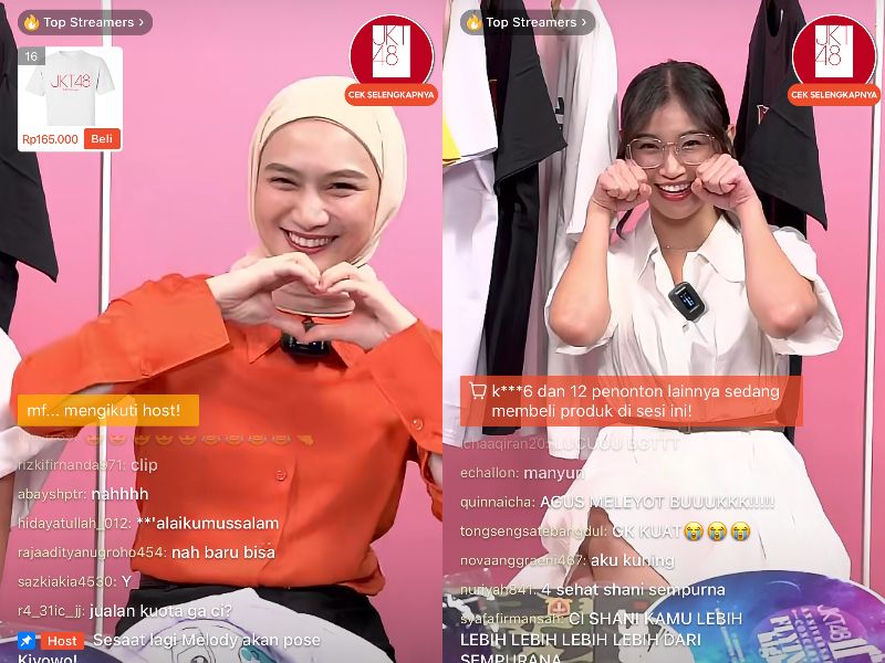 Live Shoping Melody dan Shani JKT48 (dok:ist)