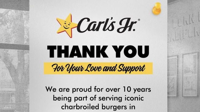 Carl’s Jr Umumkan Bakal Tutup Semua Gerai di Indonesia, Bye!
