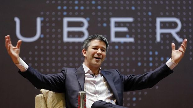 Uber CEO Travis Kalanick speaks to students during an interaction at the Indian Institute of Technology (IIT) campus in Mumbai, India, January 19, 2016. REUTERS/Danish Siddiqui - RTX231O6