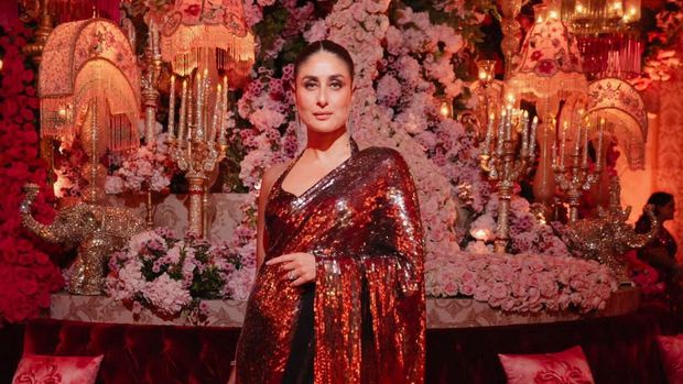 Actor Kareena Kapoor Khan poses during pre-wedding celebrations of Anant Ambani, son of Mukesh Ambani and Radhika Merchant, daughter of industrialist Viren Merchant, in Jamnagar, Gujarat, India, March 2, 2024. Reliance Industries/Handout via REUTERS THIS IMAGE HAS BEEN SUPPLIED BY A THIRD PARTY. NO RESALES. NO ARCHIVES.