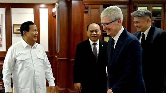 CEO Apple Tim Cook Ketemu Prabowo, Singgung Hasil Pilpres