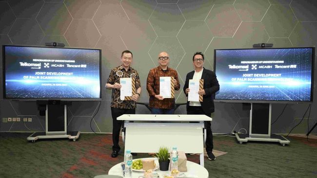 Hadirkan Teknologi Palm Scanner, TSEL Gandeng Tencent Cloud & MCASH